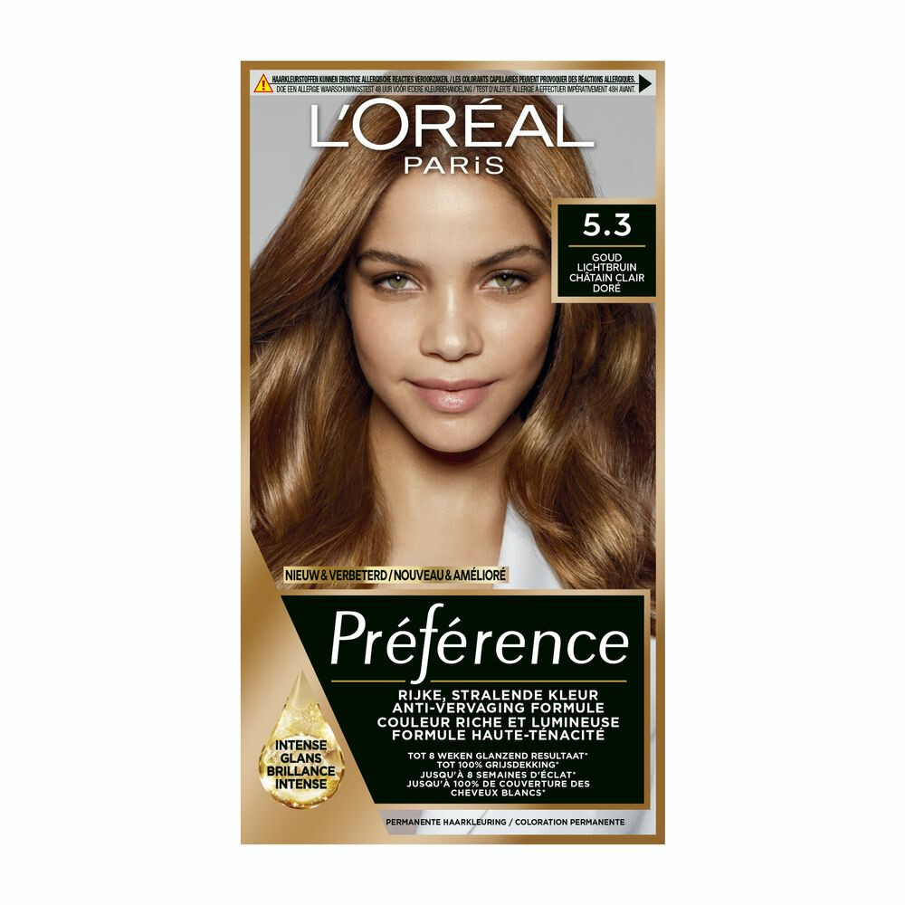 mot Bouwen op Ambacht L'Oréal Preference Haarkleuring 5.3 Virginie - Licht Goudbruin | Plein.nl