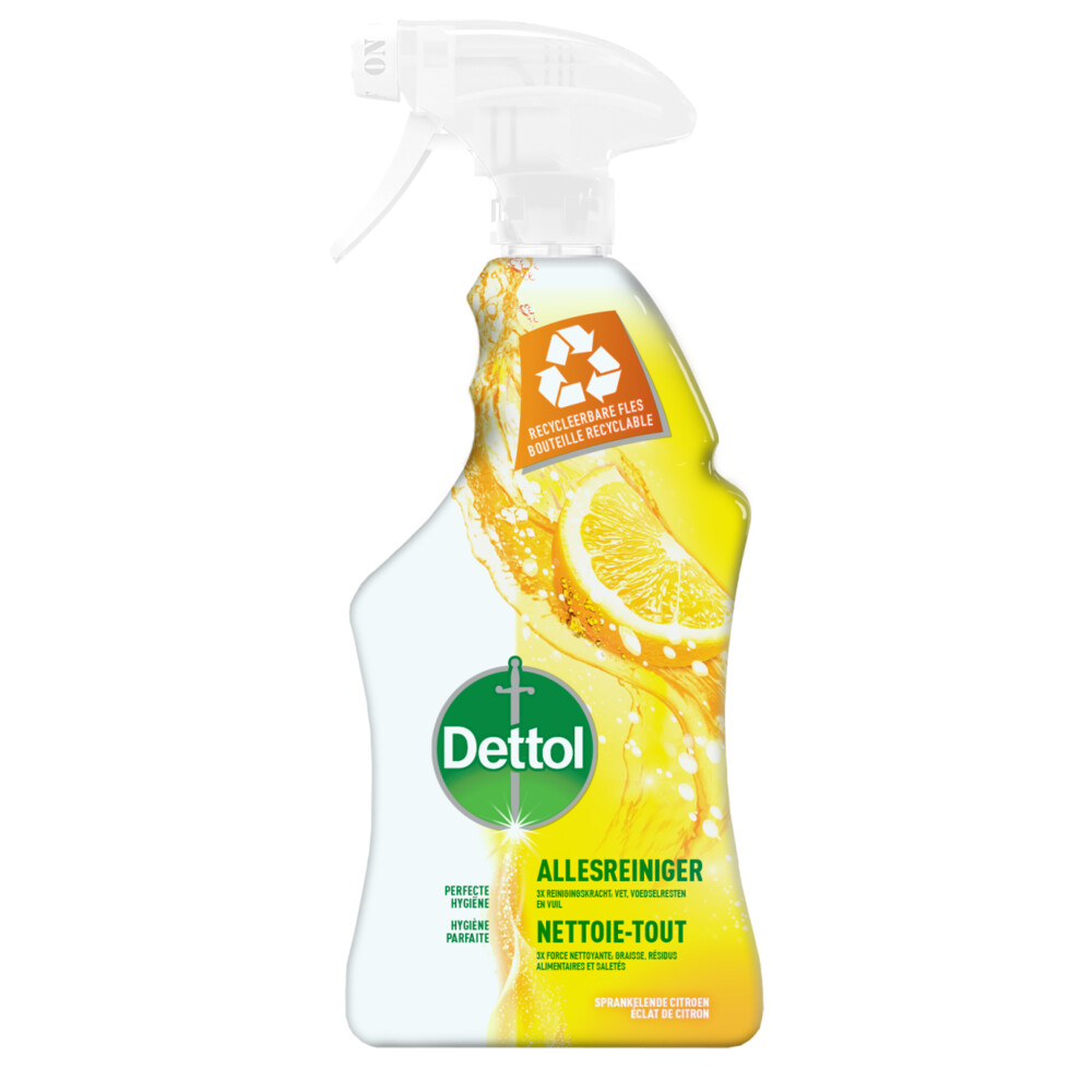 6x Dettol Power&Fresh Spray Citroen&Limoen Allesreiniger 500 ml
