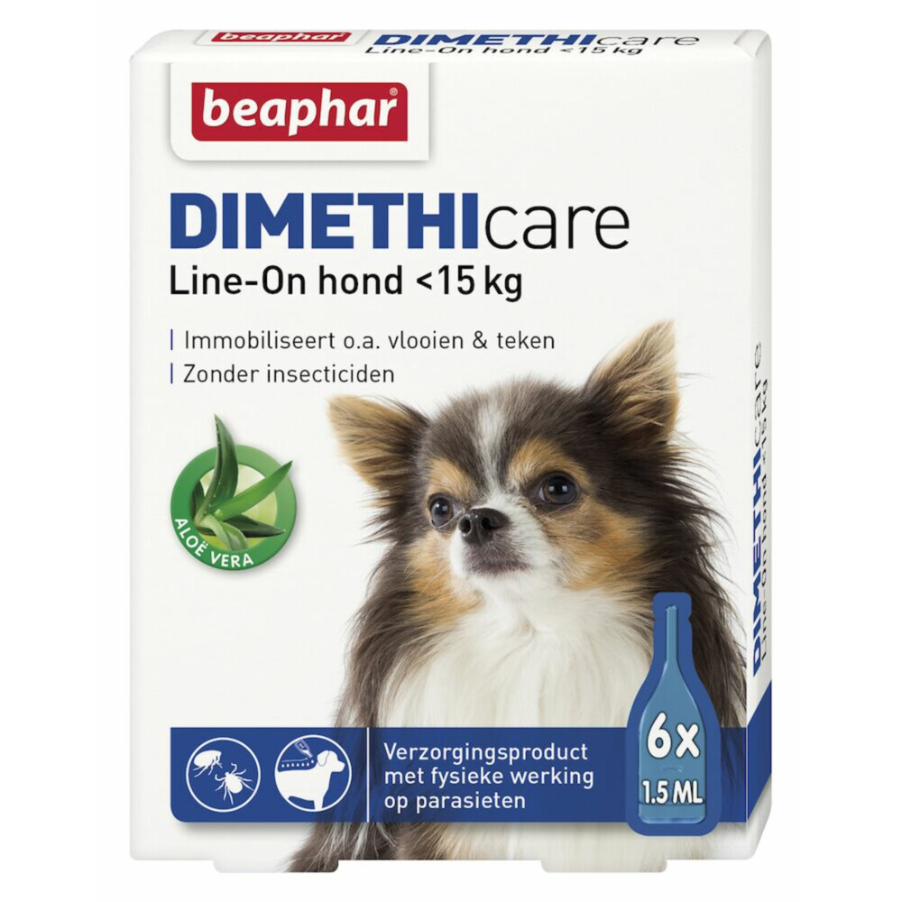 6x Beaphar DImetHIcare Line-On Hond 0 15 kg 6 pipetten