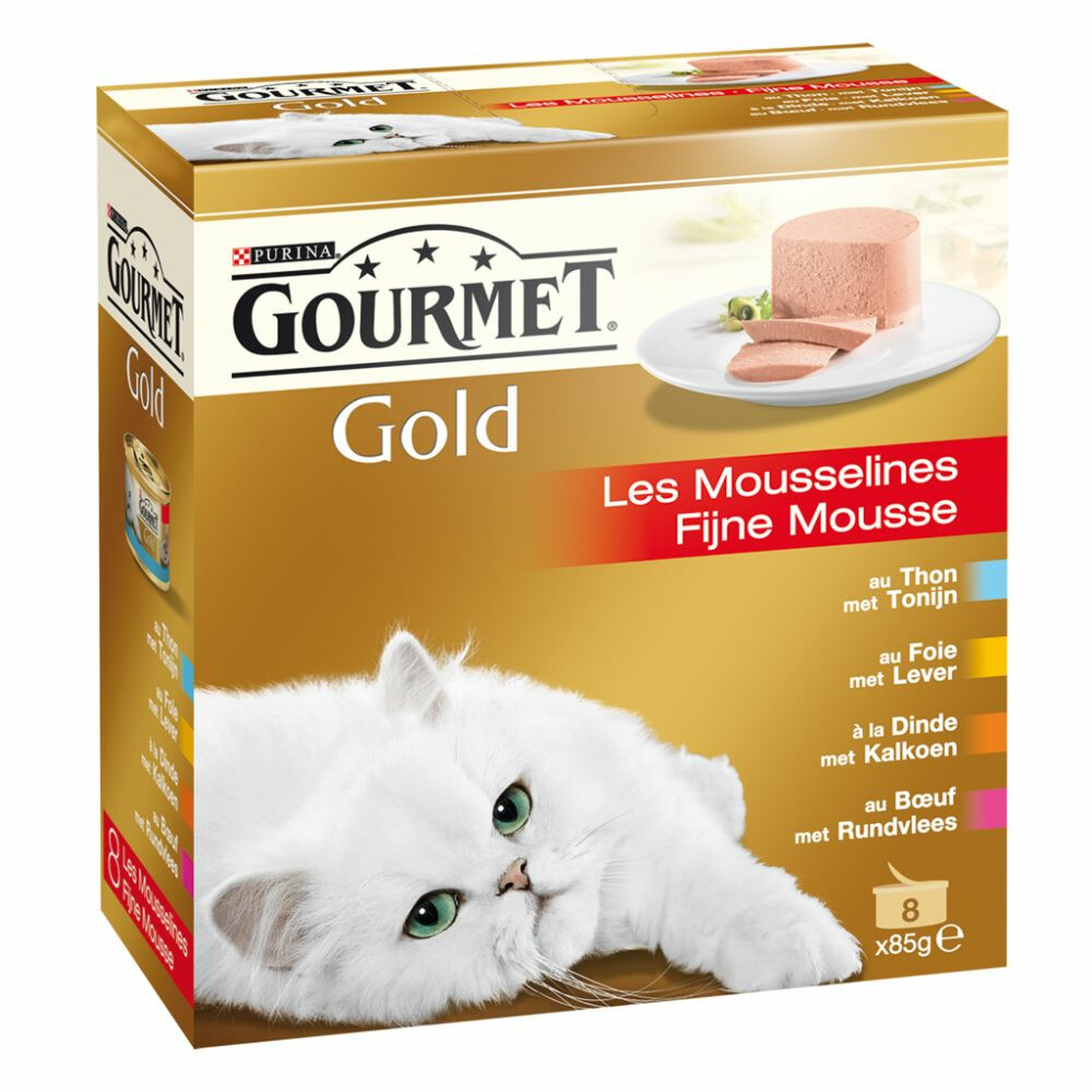 Gourmet Gold mousse Kattenvoer 8x85 gram Mix