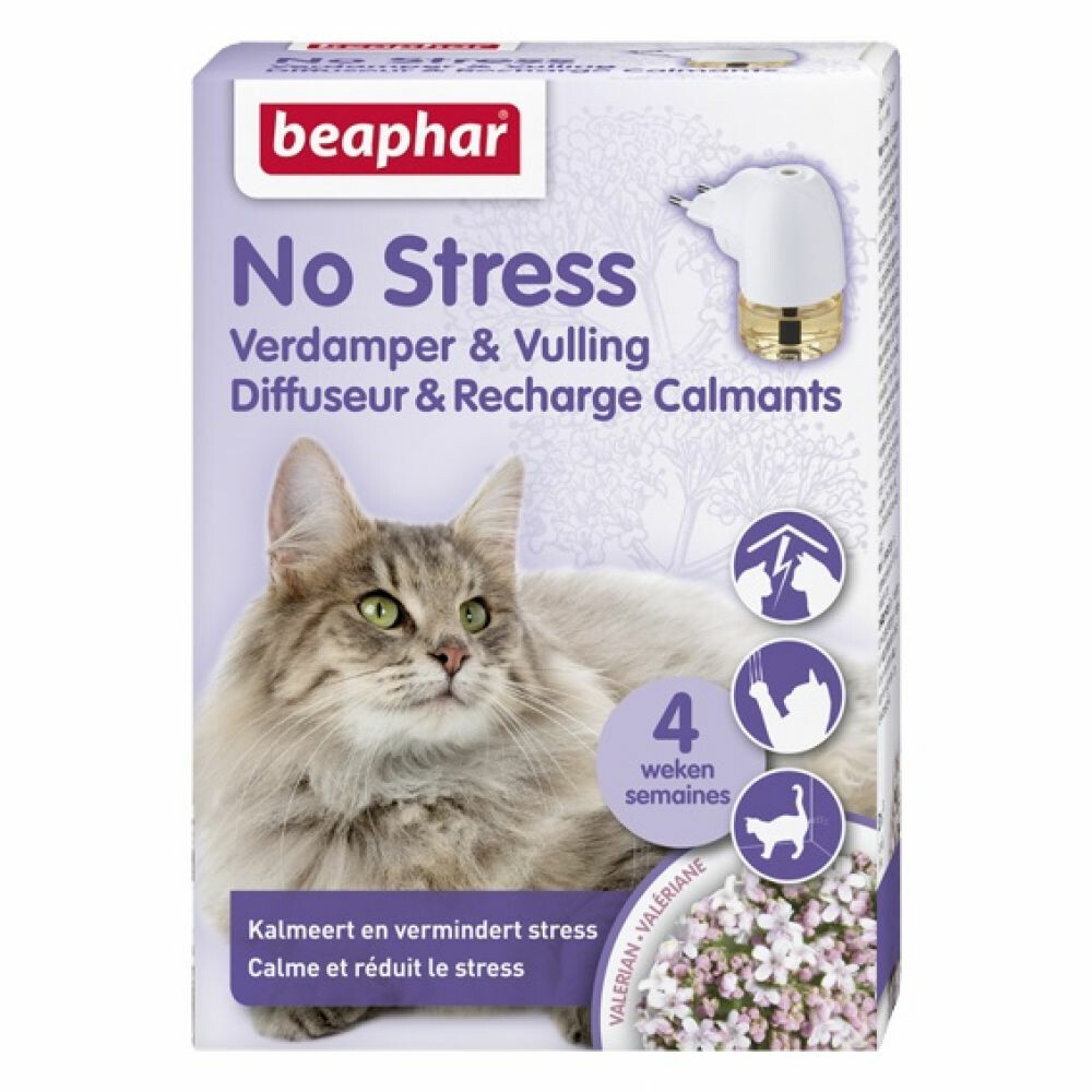 3x Beaphar No Stress Verdamper Kat + Navulling