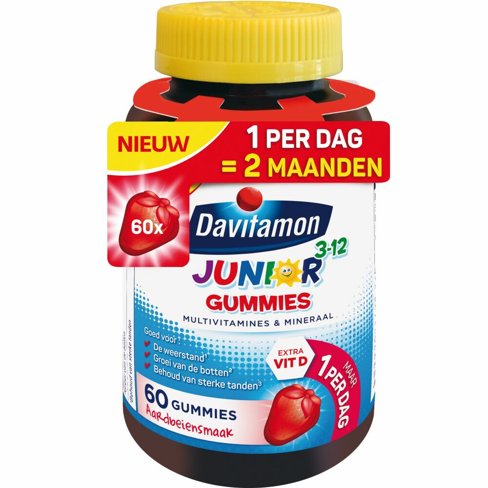 4x Davitamon Junior Gummies 3-12 jaar 60 gummies