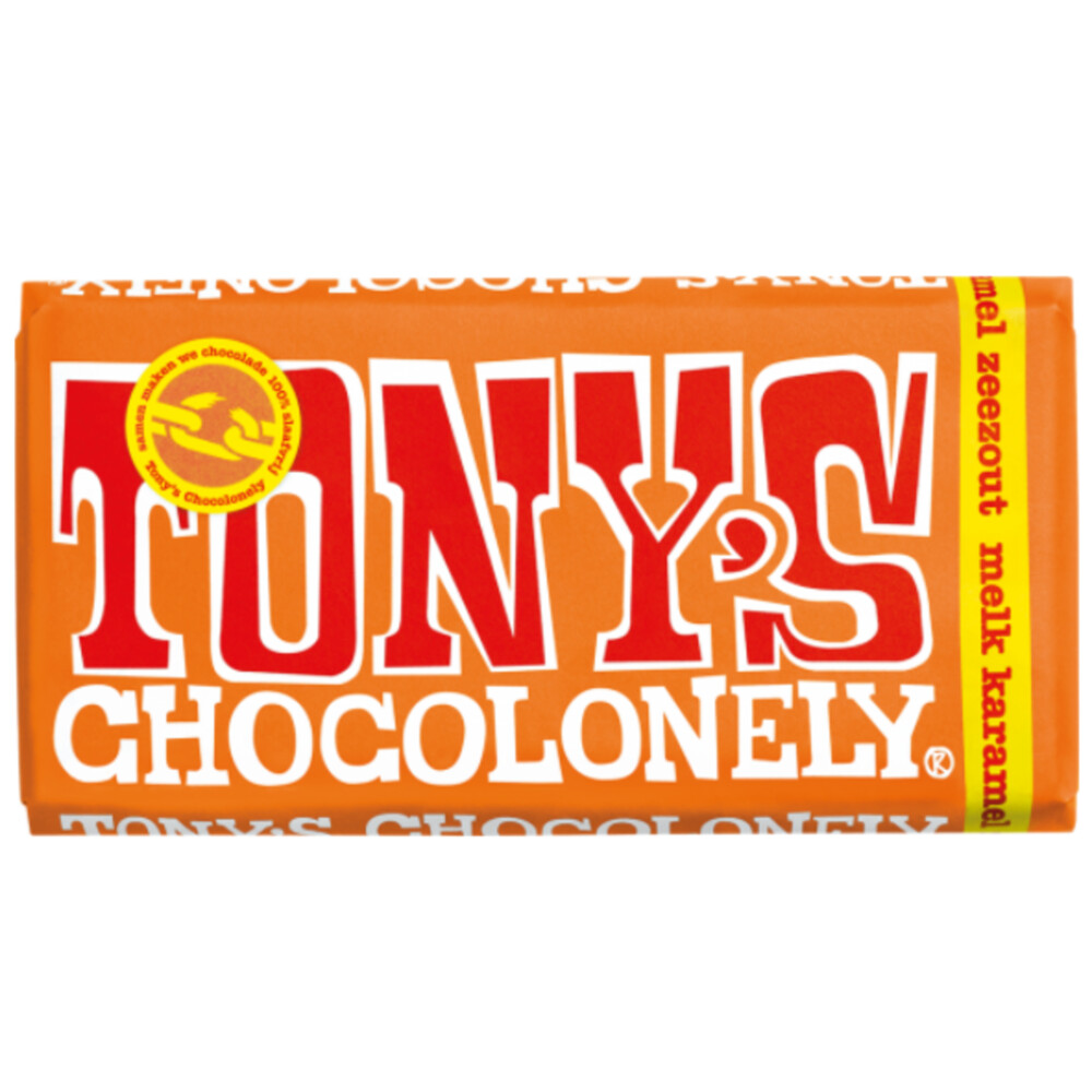 5x Tony's Chocolonely Melk Caramel Zeezout 180 gr