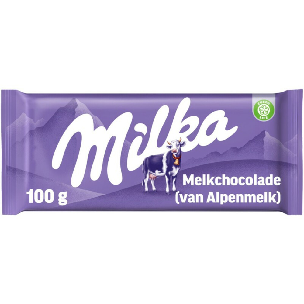 Milka Chocoladereep Alpenmelk 100 gr