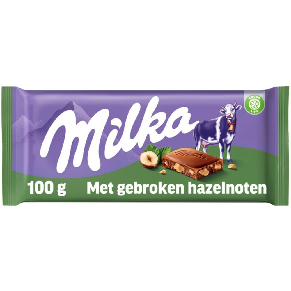 Milka Chocoladereep Hazelnoot 100 gr