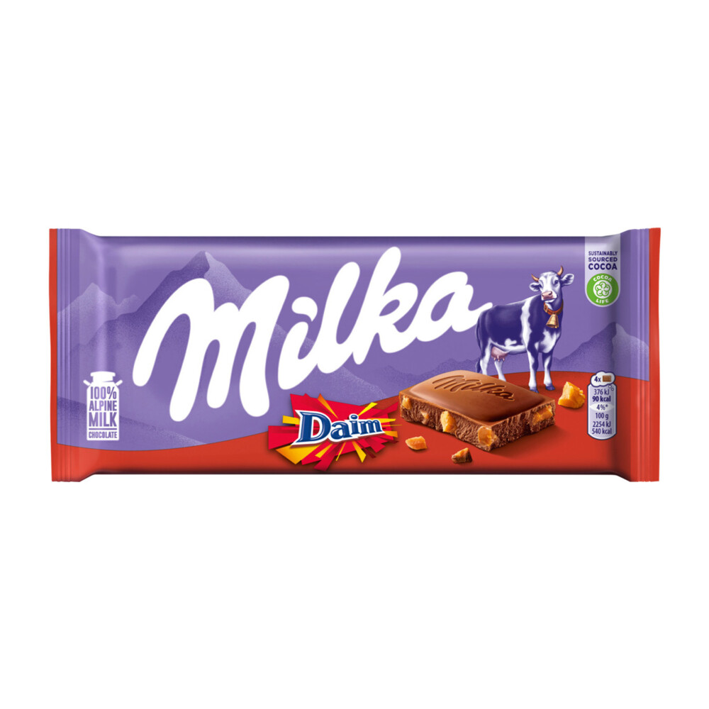 Milka Chocoladereep Daim 100 gr