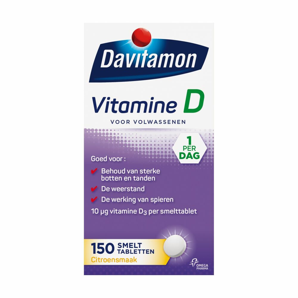 Davitamon Vitamine D Volwassenen Smelttablet 150tabl