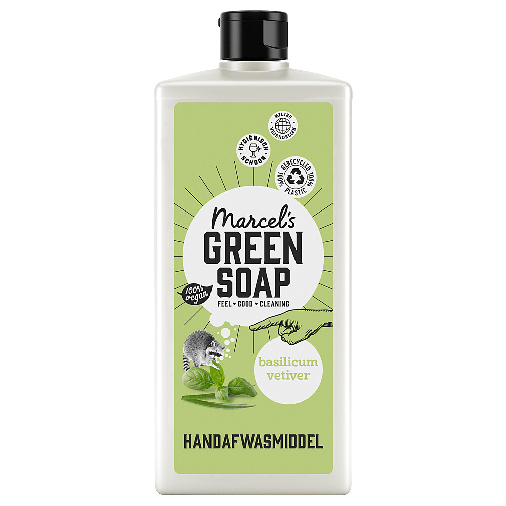 6x Marcel's Green Soap Afwasmiddel Basilicum&Vetiver Gras 500 ml