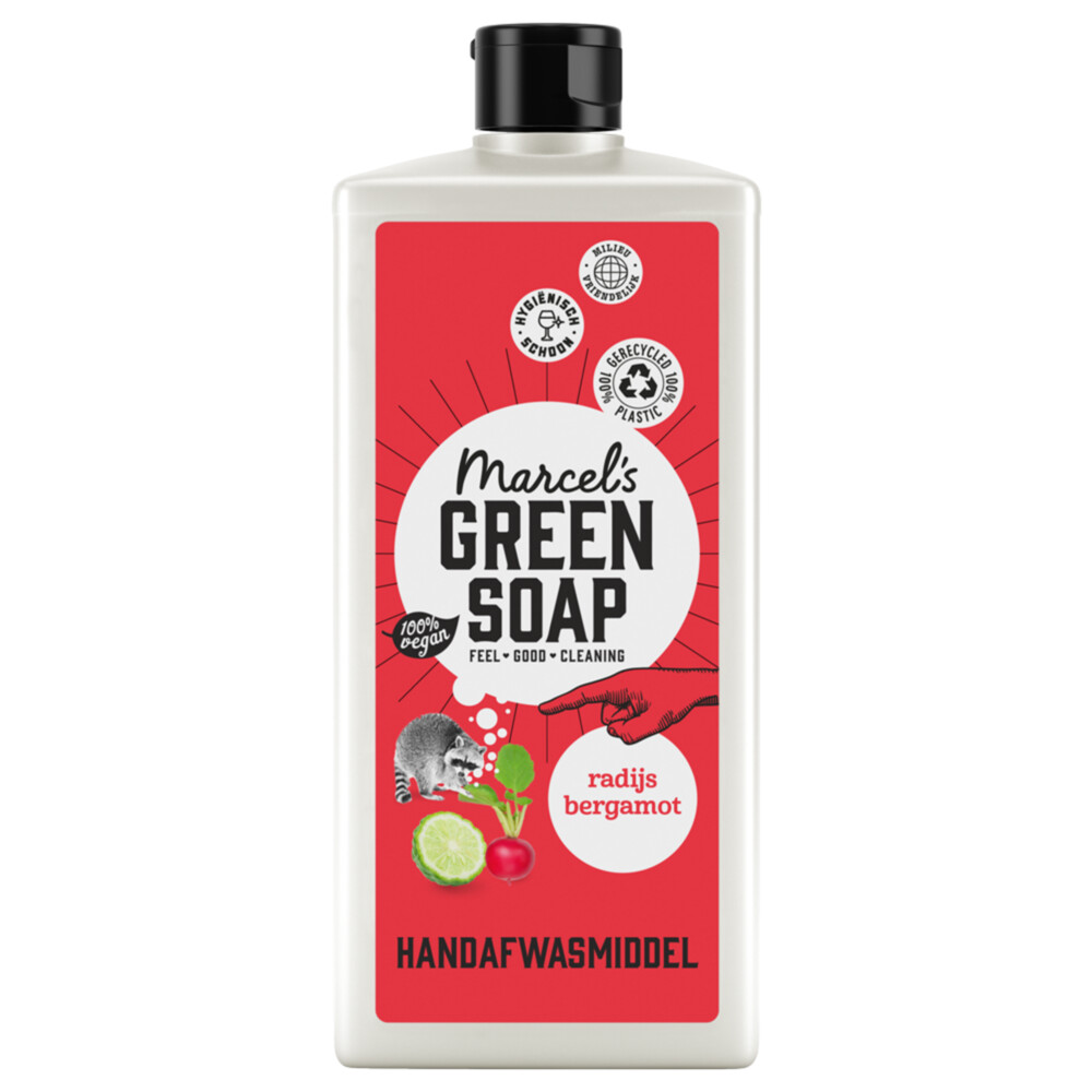 6x Marcel's Green Soap Afwasmiddel Radijs&Bergamot 500 ml