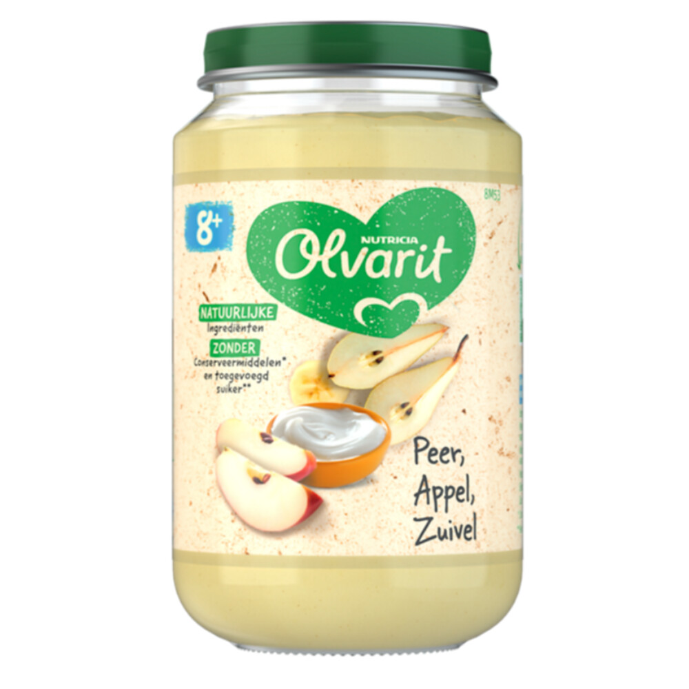 Olvarit peer appel yoghurt 8+ mnd (6 x 200 gram)