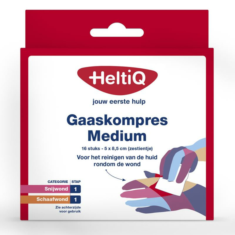 Heltiq Gaaskompres Medium 16stuks
