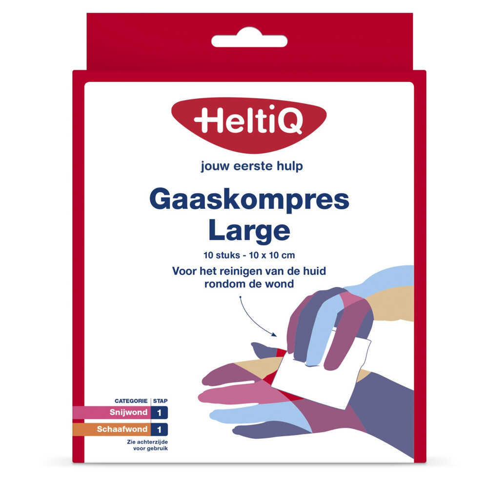 Heltiq Gaaskompres Large 10stuks
