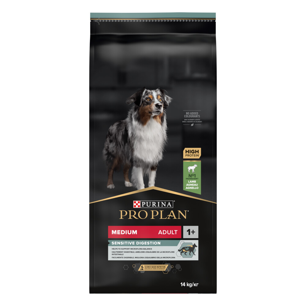 Pro Plan Dog Adult Medium Sensitive Digestion Lam 14 kg Hondenvoer