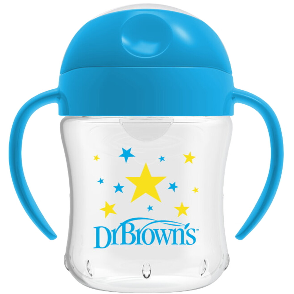 Dr. Browns Oefendrinkbeker Zachte Tuit 6+ mnd Blauw 180 ml