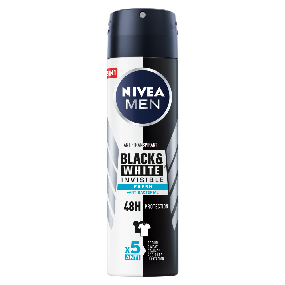 Nivea Men Deodorant Spray Invisible for Black&White Fresh 150 ml