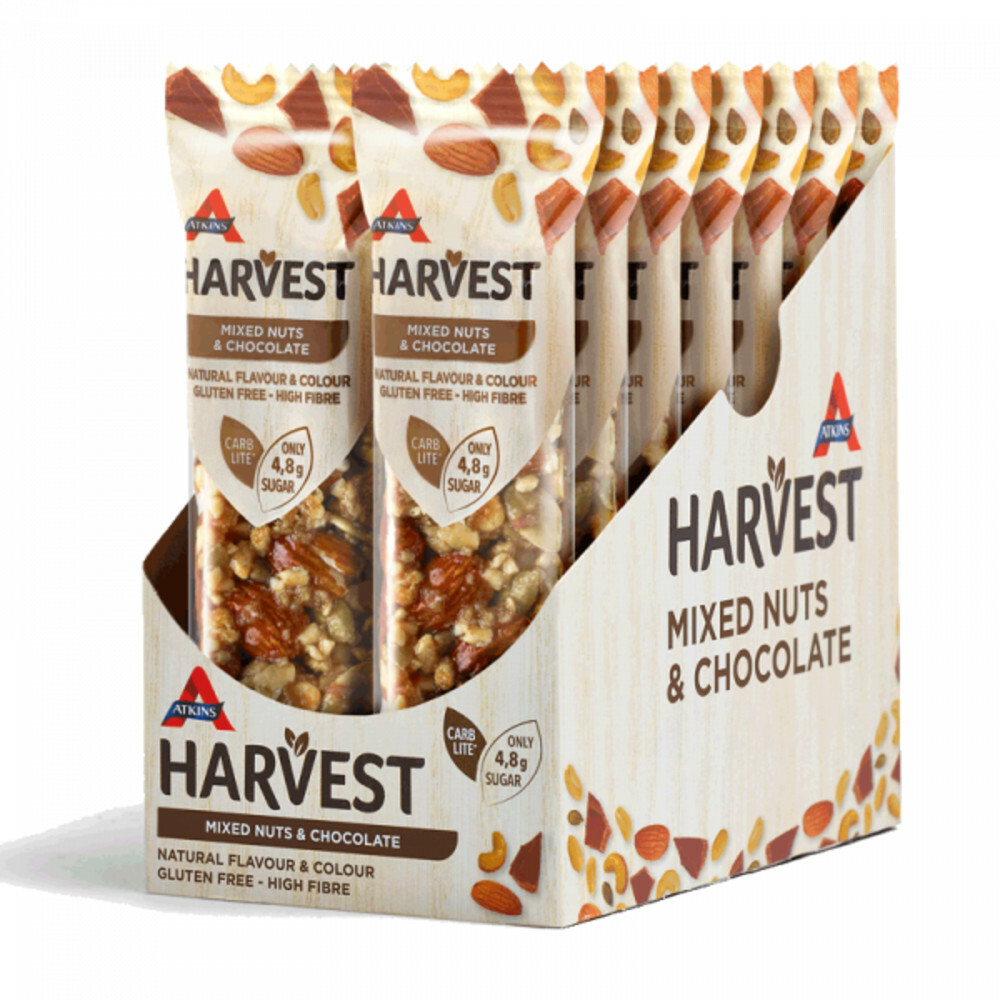 Atkins Reep Harvest Mixed Nuts & Chocolate 40 gr Plein.nl