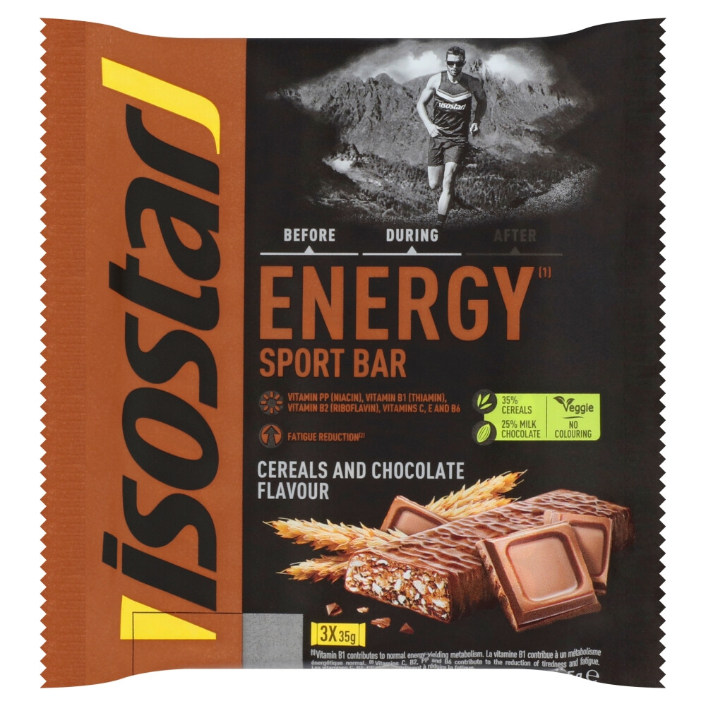 Rang moreel studie Isostar High Energy Sportreep Chocolade 3 x 40 gr | Plein.nl