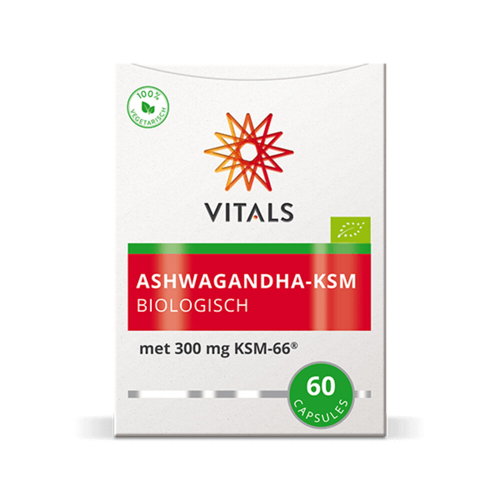 Gratis Verzending: 2x Vitals Ashwagandha-KSM Biologisch 60 capsules