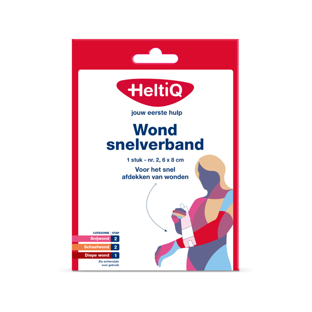 HeltiQ Wondsnelverband nr. 2 6 x 8 cm