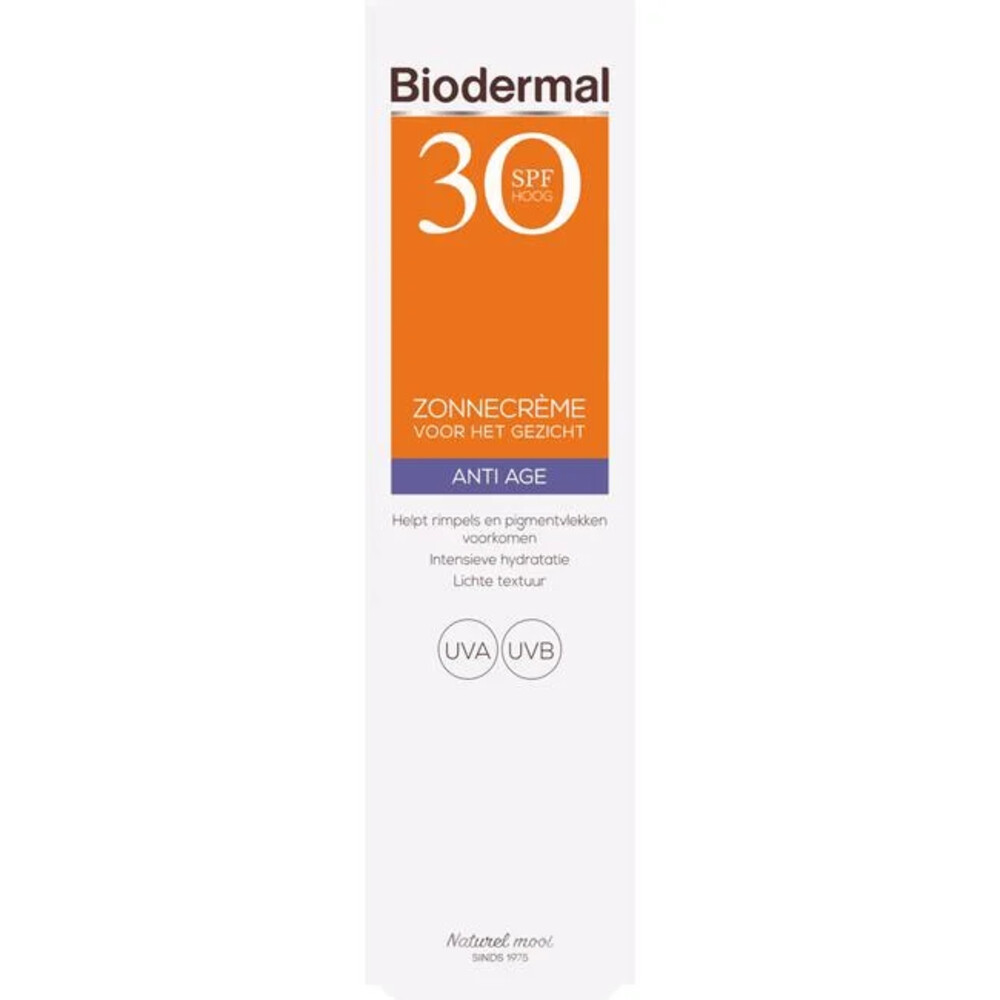 3x Biodermal Zonnecrème Gezicht Anti Age SPF 30 40 ml
