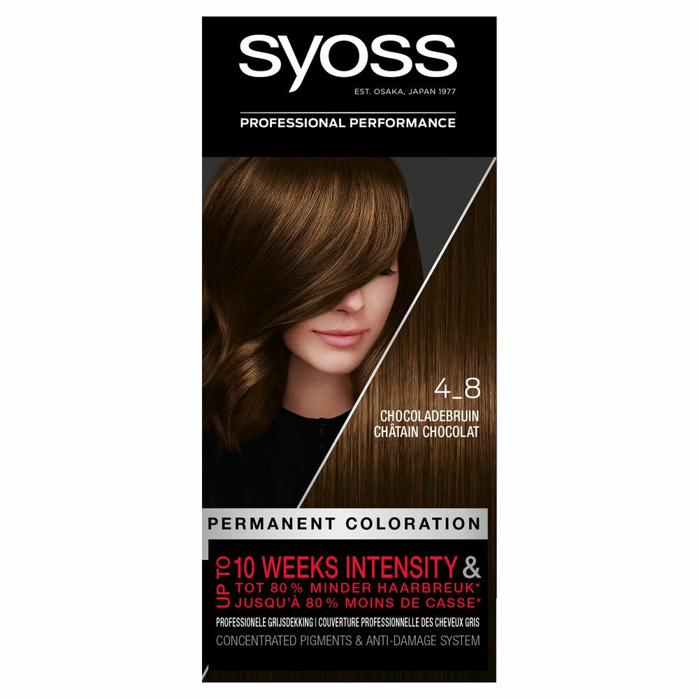 3x Syoss Classic Haarverf 4-8 Chocolate Brown