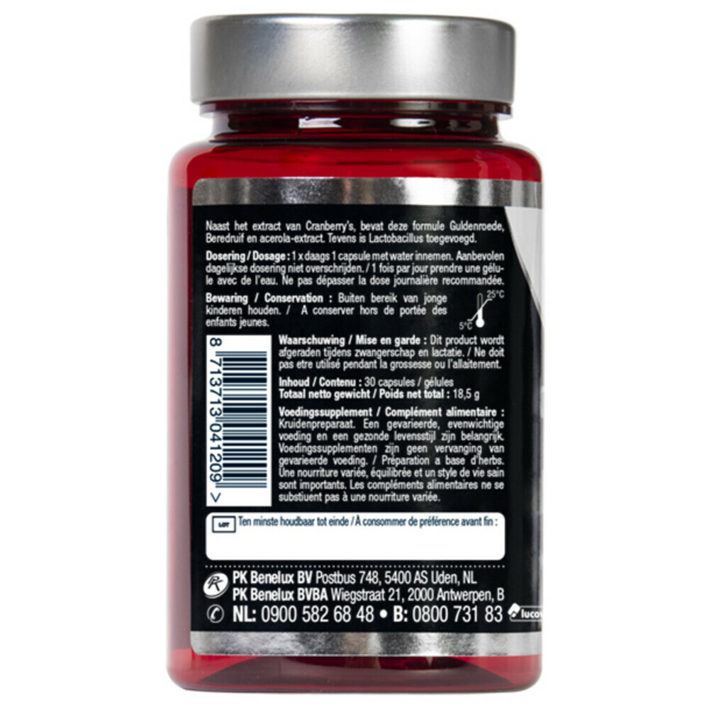 Lucovitaal Cranberry Xtra 30 capsules Plein.nl