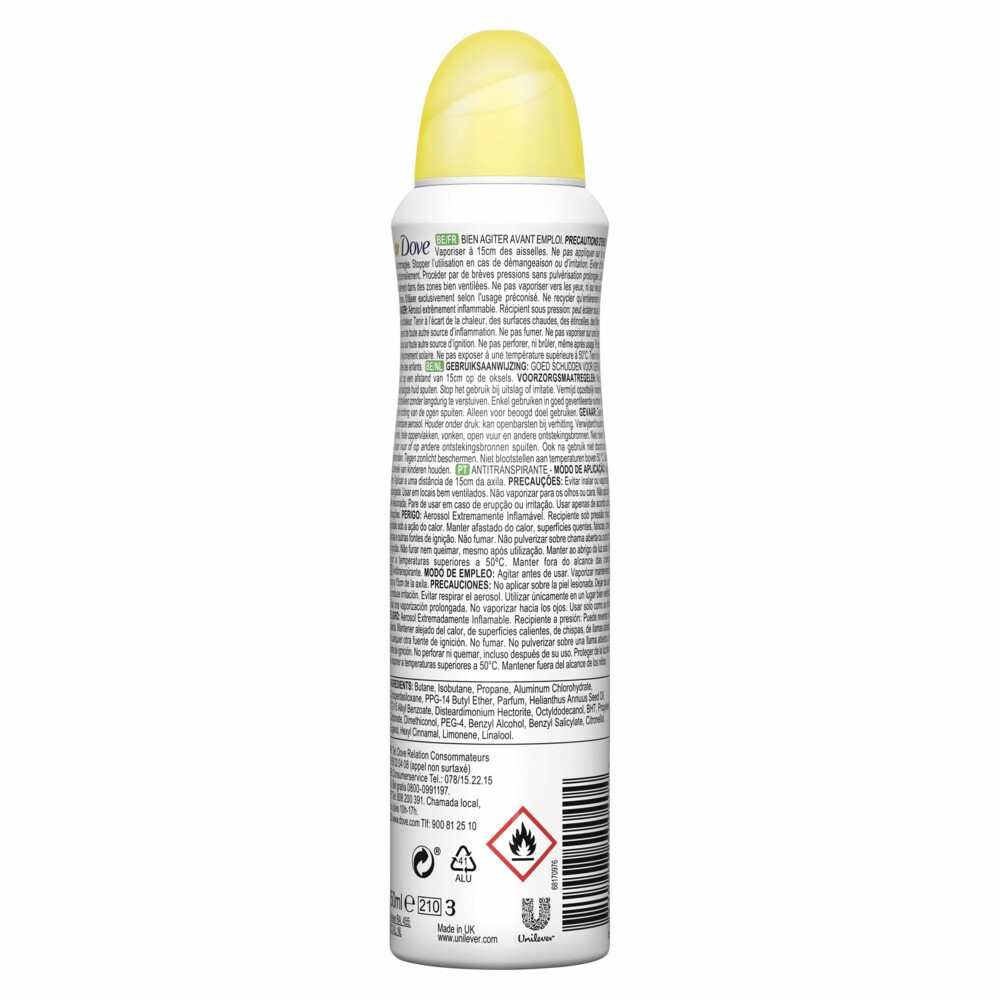 Dove Antitranspirant Spray Grapefruit 150 ml Plein.nl