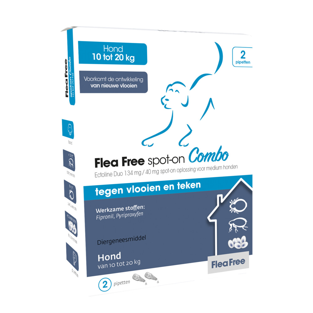 Flea Free Ectoline Duo Hond 2 pip 10-20kg