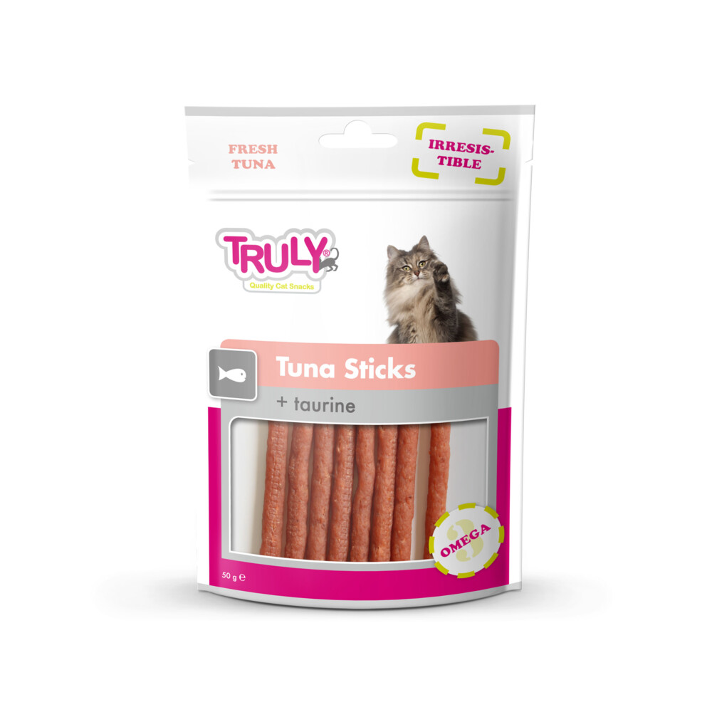 20x Truly Cat Snacks Tonijn Sticks met Taurine 50 gr