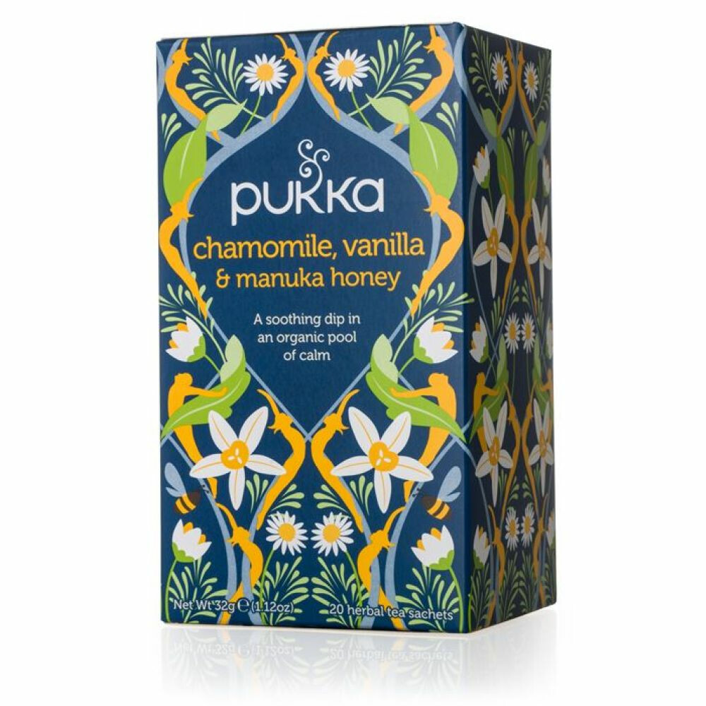 3x Pukka Thee Chamomile, Vanilla en Manuka Honey 20 stuks