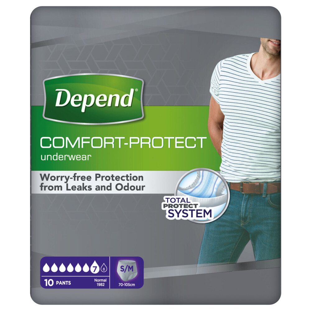 6x Depend Pants voor Mannen Normal S/M 10 Stuks