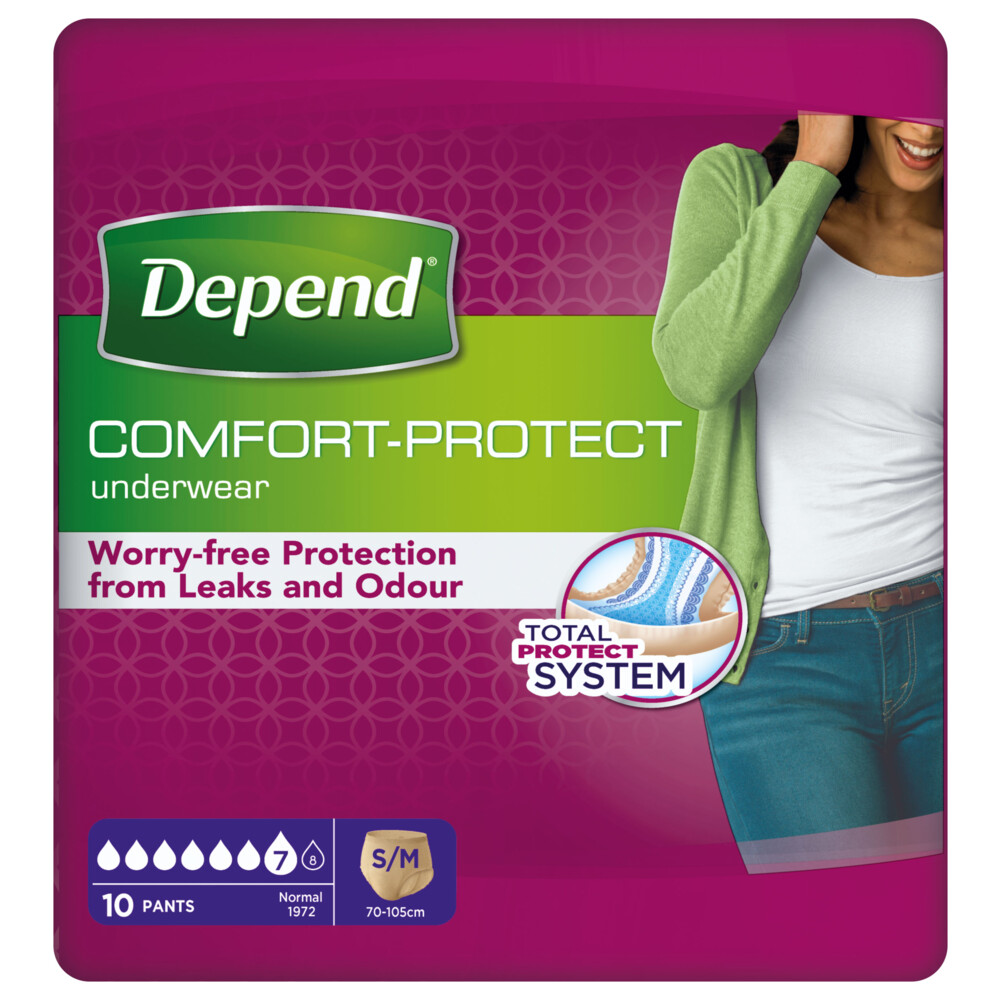 6x Depend Pants voor Vrouwen Normal S-M 10 stuks