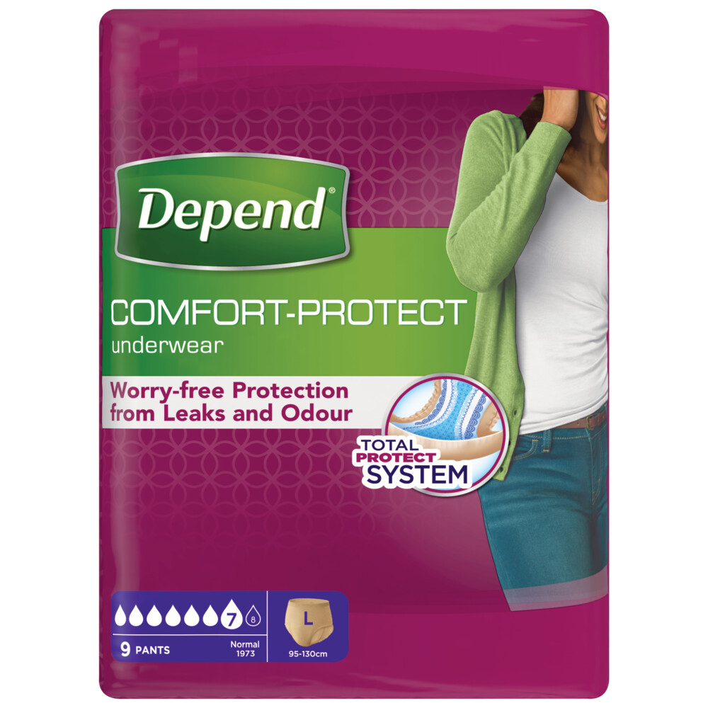 6x Depend Pants voor Vrouwen Normal L 9 stuks