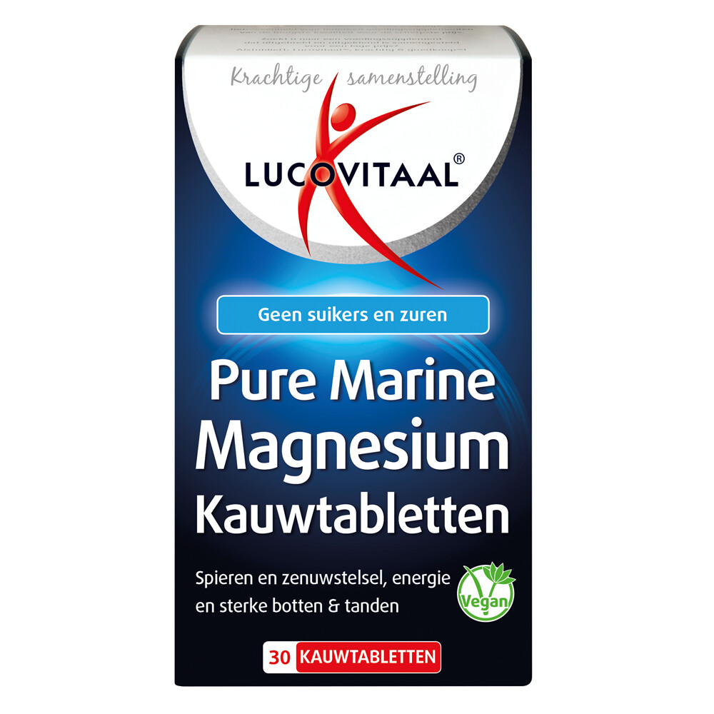 schijf Hong Kong Mineraalwater Lucovitaal Marine Magnesium 30 kauwtabletten | Plein.nl