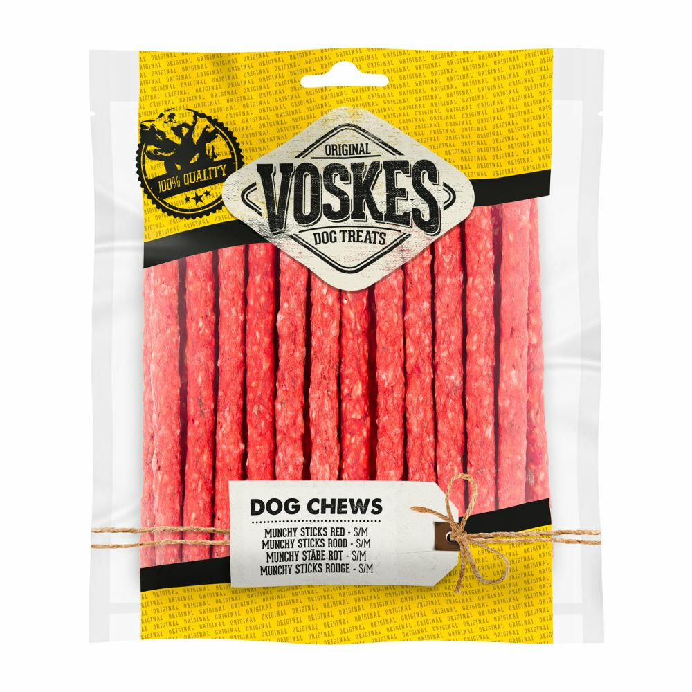 Voskes Munchy Sticks Rood 25 stuks