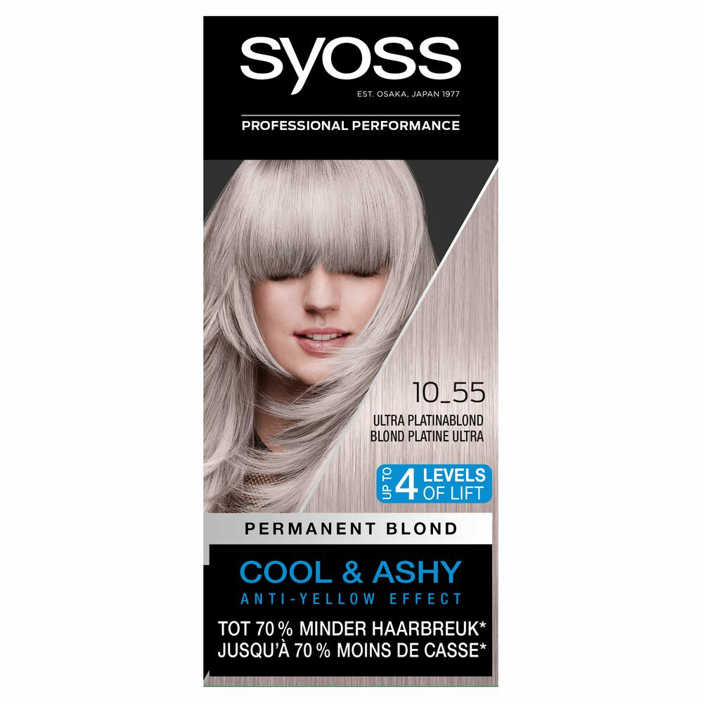 3x Syoss Color Blond Haarverf 10-55 Ultra Platinum Blond