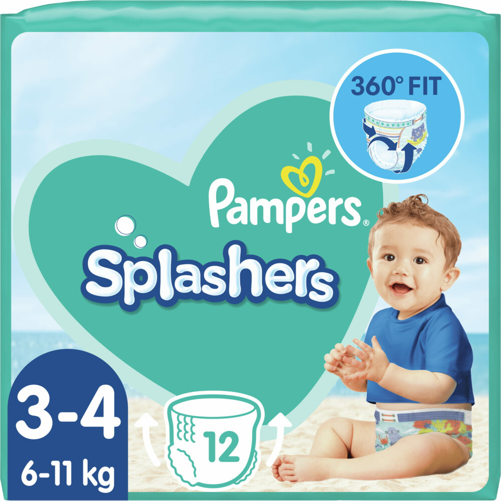 3x Pampers Splashers Zwemluiers Maat 3-4 (6-11 kg) 12 stuks