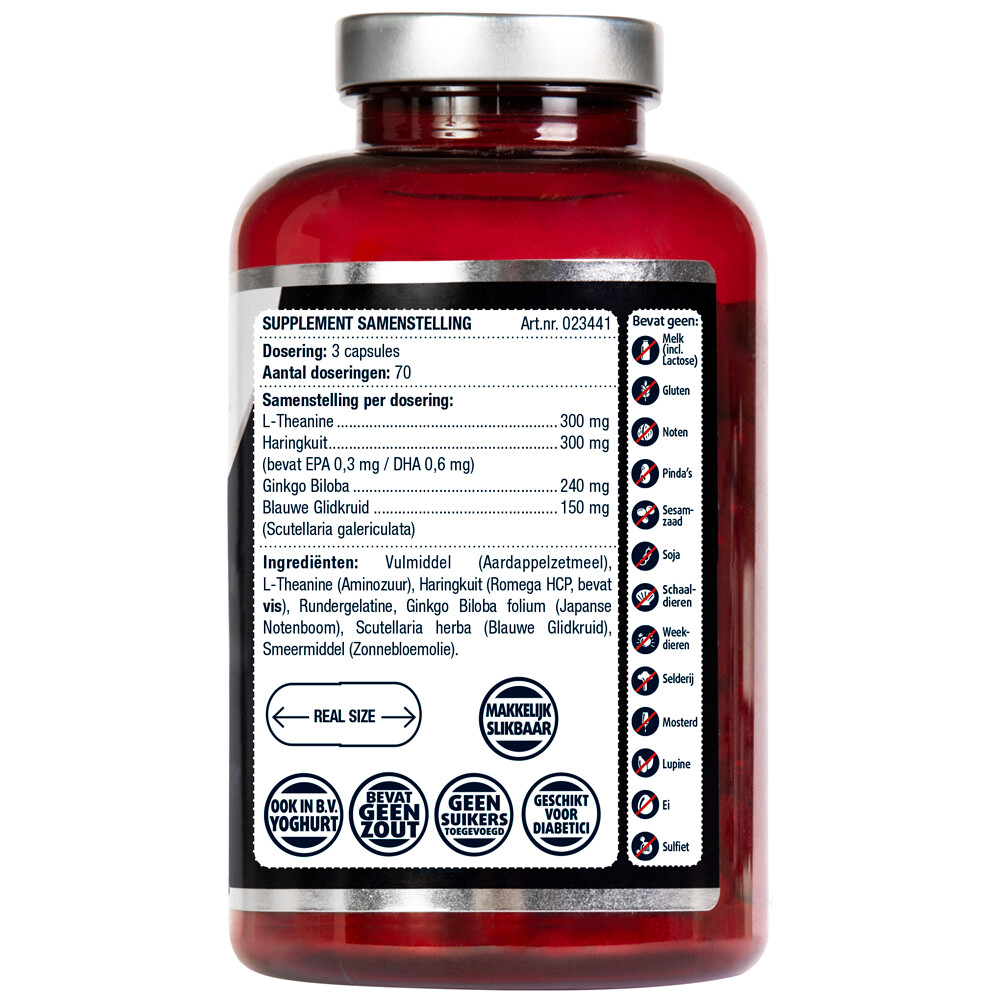 Lucovitaal Ltheanine Omega 3 210 capsules Plein.nl