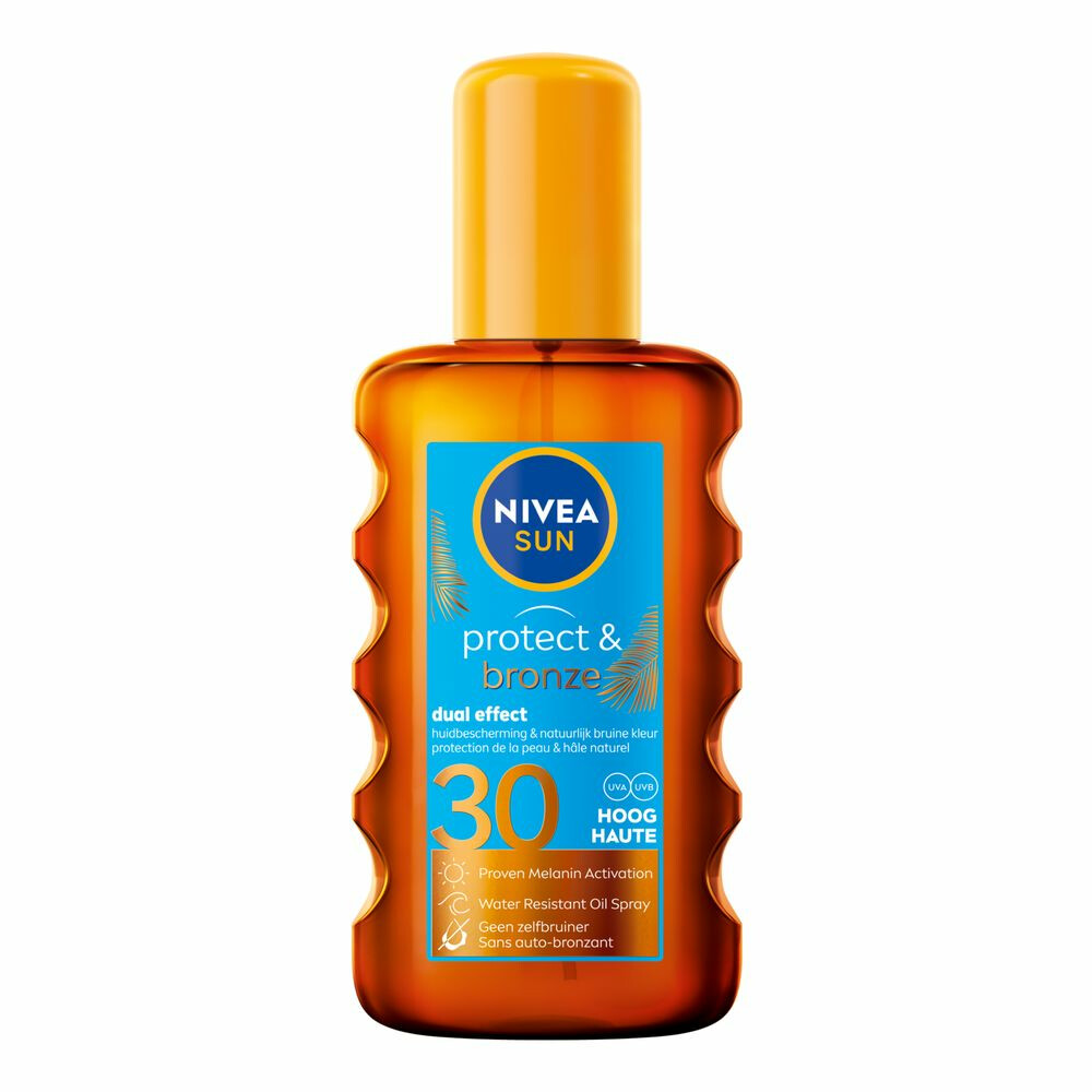 2x Nivea Sun Protect&Bronze Olie Spray SPF 30 200 ml