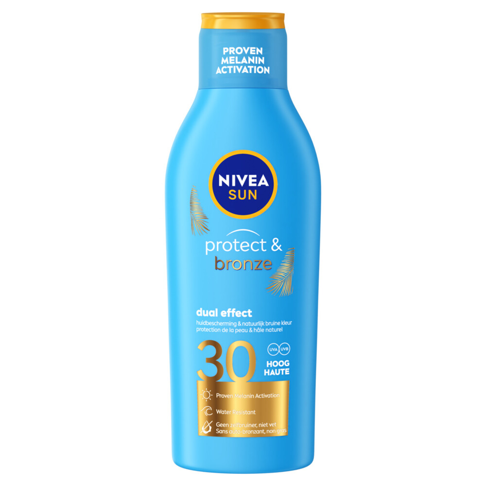 2x Nivea Sun Protect&Bronze Zonnebrand Melk SPF 30 200 ml