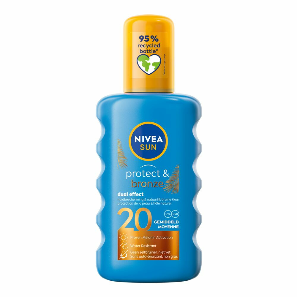Nivea Sun protect & bronze zonnebrandspray spf20 200ml