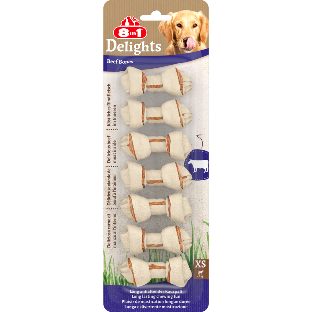6x 8in1 Delights Kauwbot Rund XS 7 stuks