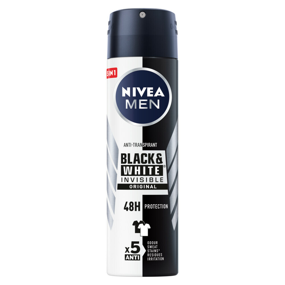Nivea Men Deodorant Spray Invisible for Black&White 150 ml
