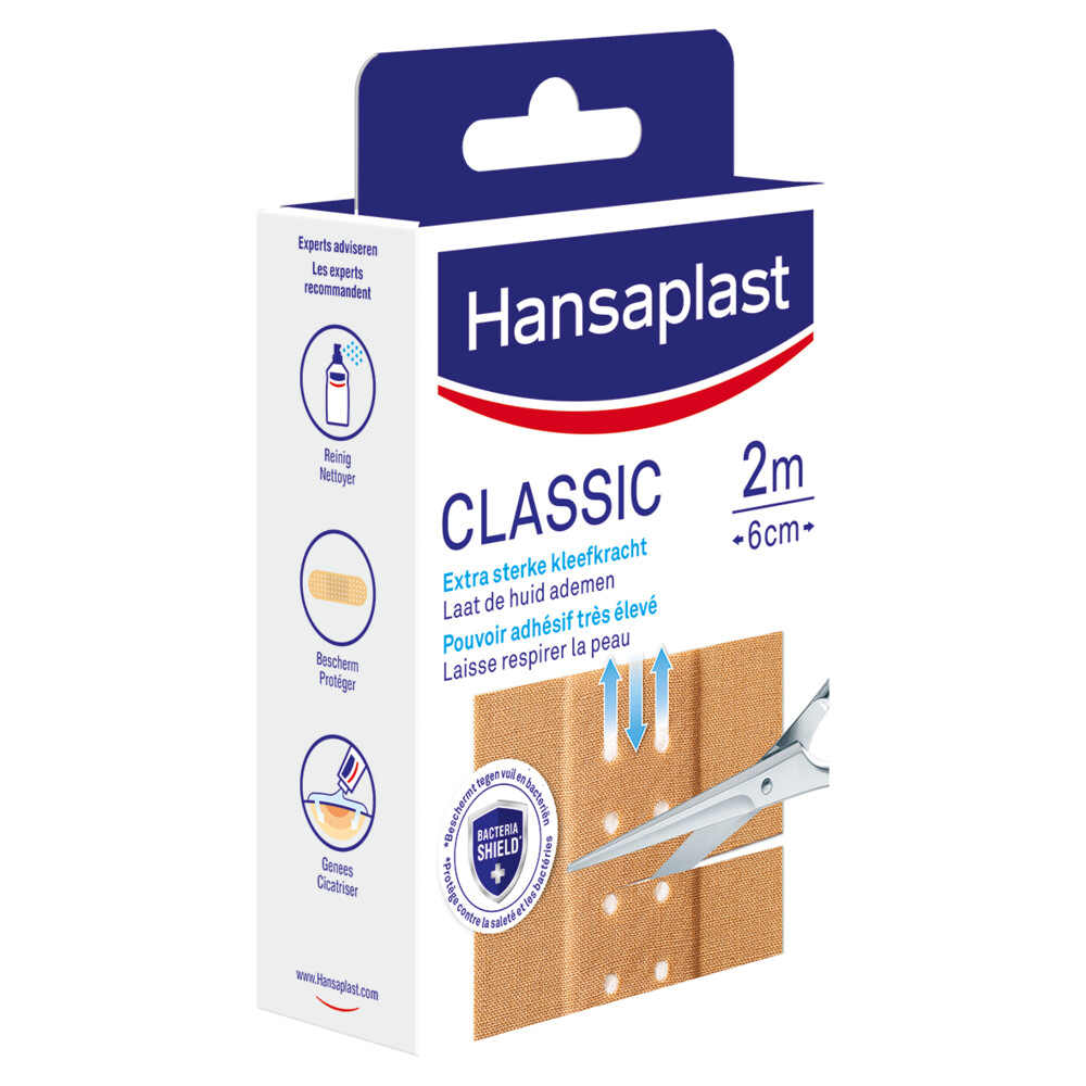 Hansaplast Classic Pleisters 2 m x 6 cm Plein.nl