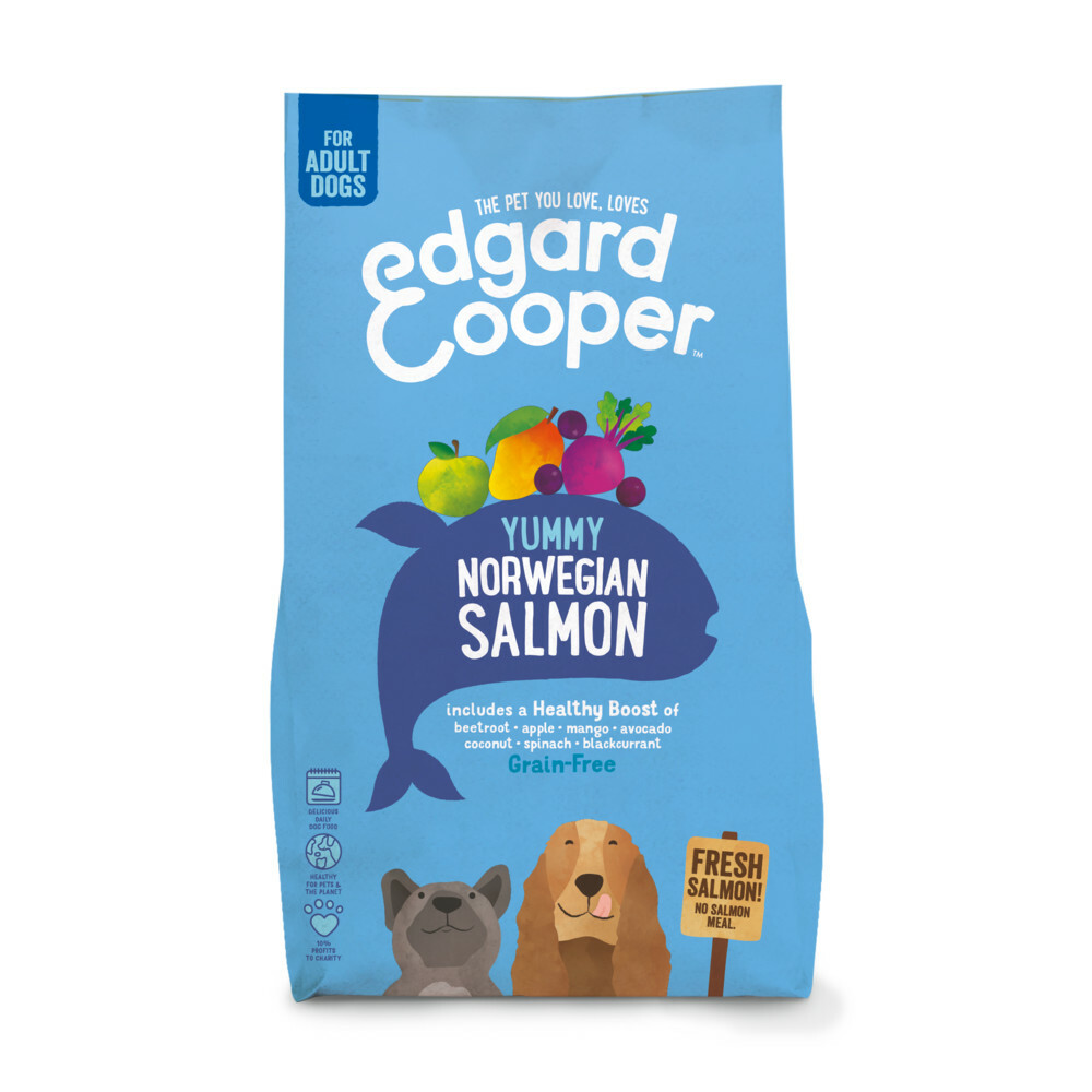 Edgard&Cooper Yummy Norwegian Salmon Adult Zalm&Rode Biet&Appel Hondenvoer 2.5 kg