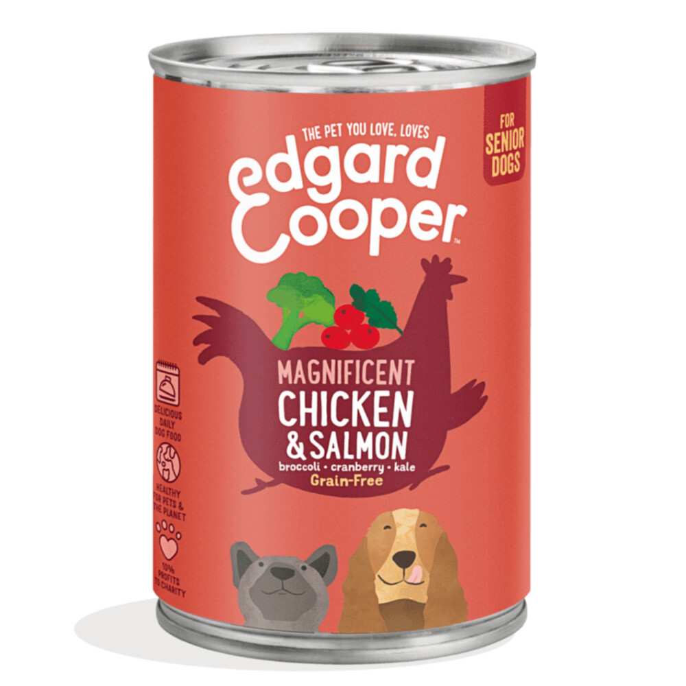 Edgard&Cooper Vers Vlees Senior Kip en Zalm 400 gr