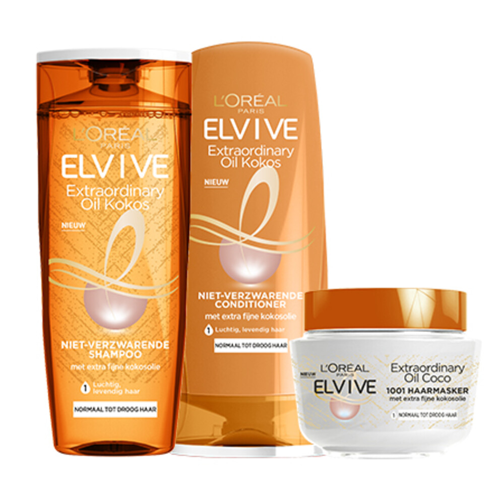 L'Oréal Elvive Extraordinary Oil Kokos Haarmasker 300 ml Plein.nl