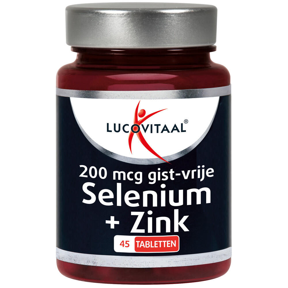 Lucovitaal Selenium & Zink 200 mcg Gistvrij 45 tabletten Plein.nl
