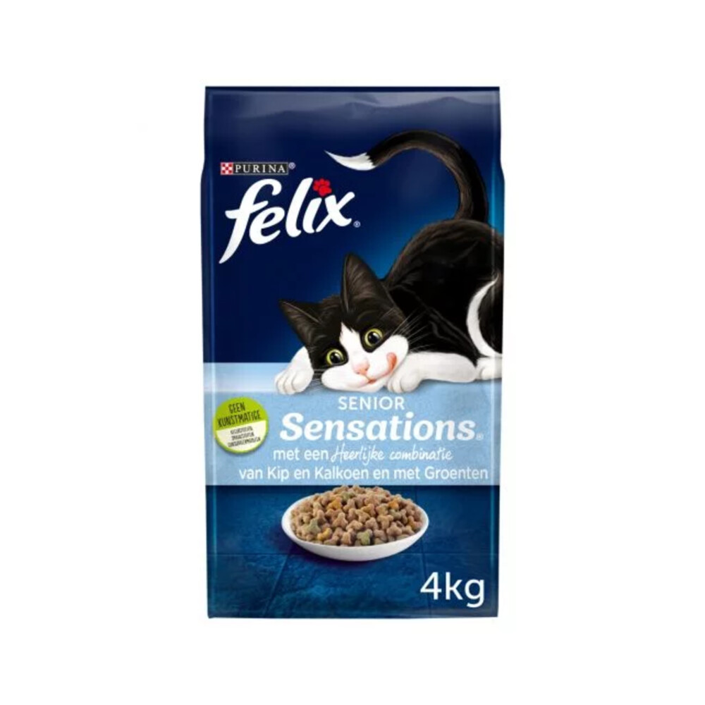 4x Felix Kattenvoer Senior Sensations 4 kg