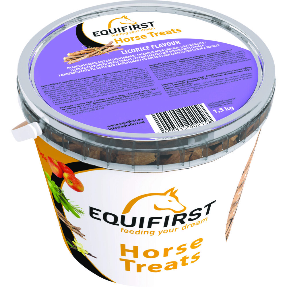6x EquiFirst Horse Treats Licorice 1,5 kg